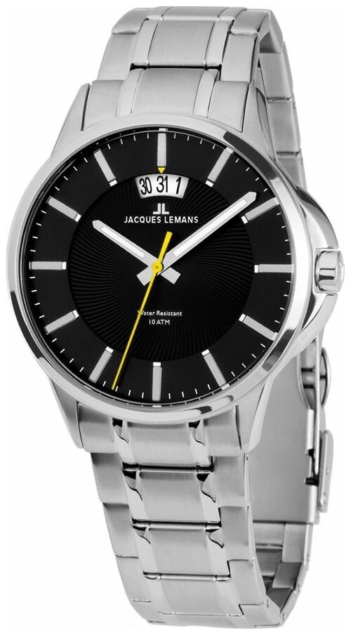Наручные часы JACQUES LEMANS Classic 61192, черный, серебряный