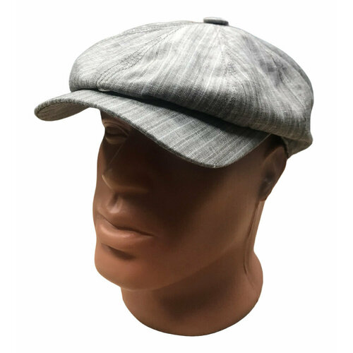 фото Кепка восьмиклинка fredrikson летняя, подкладка, размер б/р, серый