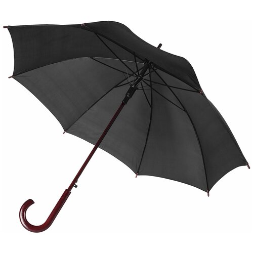 Зонт-трость Unit, черный зонт трость светоотражающий unit reflect черный
