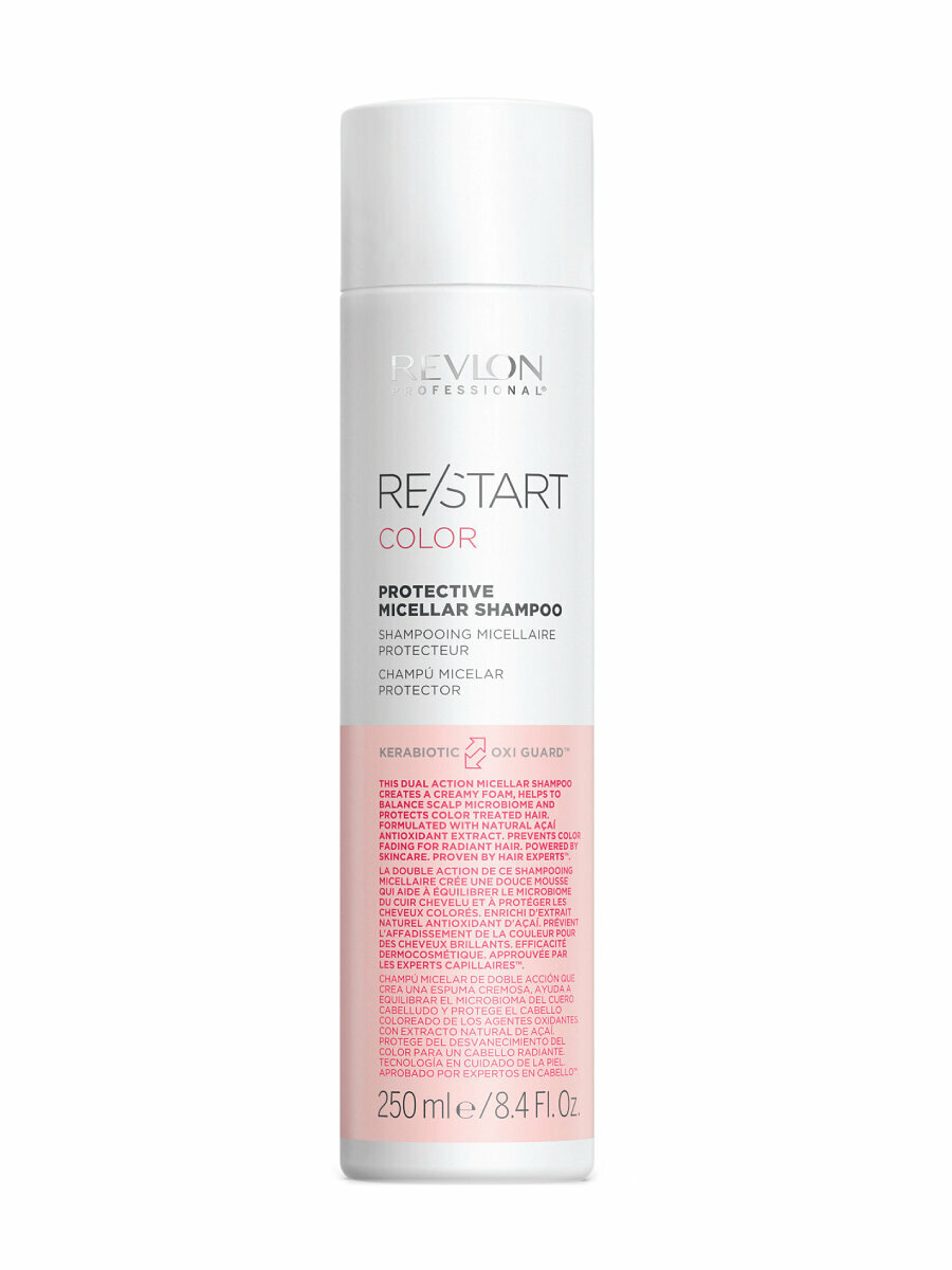 REVLON PROFESSIONAL Restart Color Protective Micellar Shampoo Мицеллярный шампунь для окрашенных волос, 250 мл