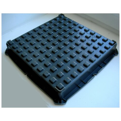 Форма пластиковая Квадратные рифы 300х300х50 мм