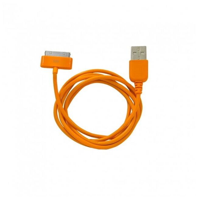 Кабель 30-pin to USB Human Friends Super Link Rainbow C Orange, 1м, для Iphone 3G/3Gs/4/4s, iPad 1/2/3, iPod 5 g/classic/nano 1 g/nano 2 g/nano 3 g/na