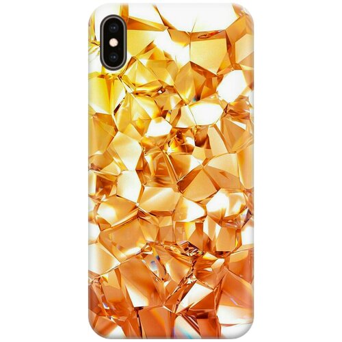 фото Re:pa накладка transparent для apple iphone xs max с принтом "янтарные камни"
