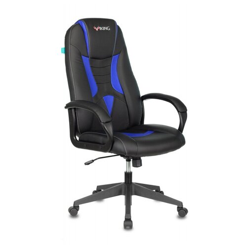 Компьютерное кресло Zombie VIKING-8N игровое, обивка: искусственная кожа, цвет: черный/синий