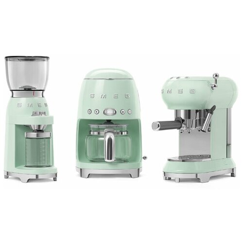 Кофемолка Smeg CGF01 25 см, пастельно-зеленый цвет — купить, цена, характеристики