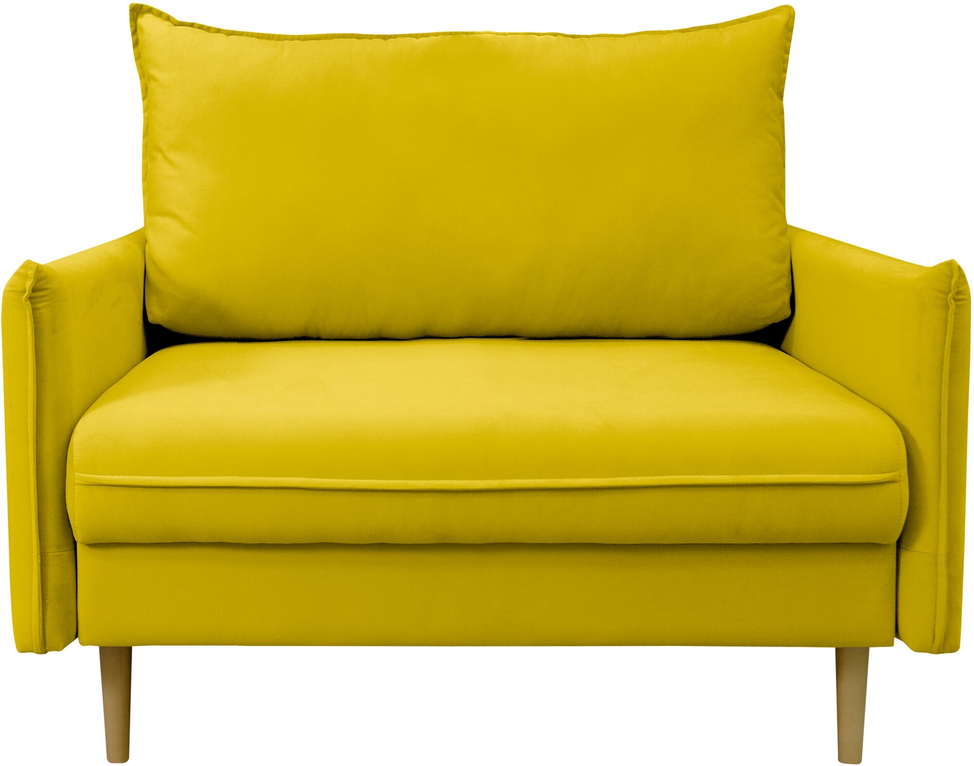 Диван-кровать Фьорд желтый, раскладной, механизм Юниор, 118х98х95 см, Спальное место 100x190 см