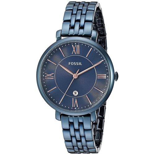 Наручные часы FOSSIL Jacqueline ES4094, синий, черный наручные часы fossil наручные часы fossil jacqueline es3632 золотой