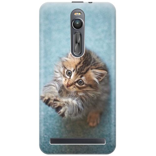 фото Cиликоновый чехол котёнок на голубом на asus zenfone 2 (ze551ml) / асус зенфон 2 re:pa