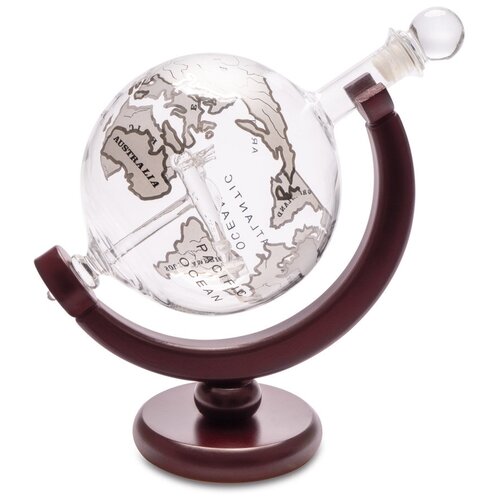 Подарочный графин balvi l'Hédoniste Globe 0.8 л прозрачный/коричневый