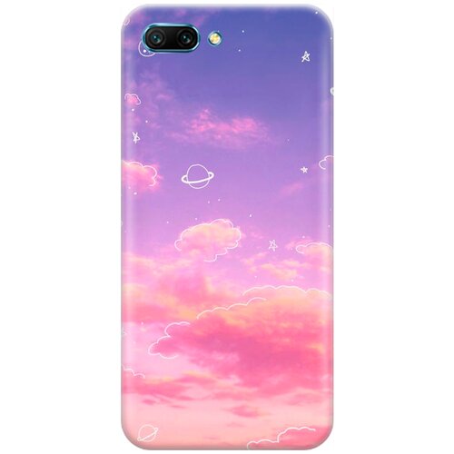 фото Силиконовый чехол на honor 10 / хонор 10 с принтом "розовое небо и космос" re:pa