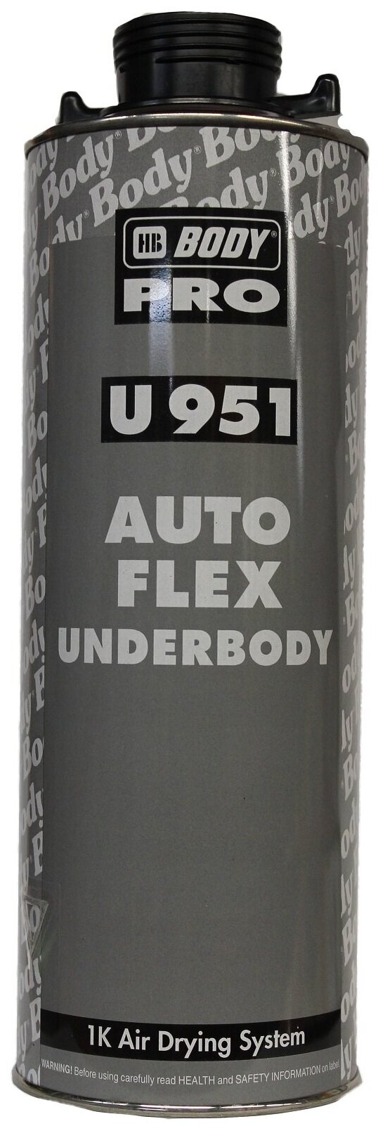 Антигравий на основе каучука черный под пистолет (HB BODY PRO 951 Autoflex) 1л