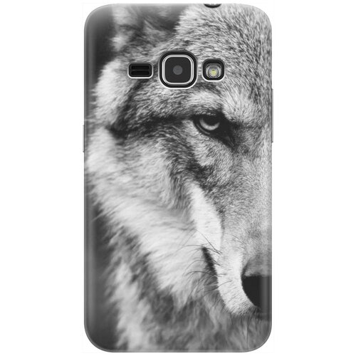 фото Cиликоновый чехол на samsung galaxy j1 (2016) / самсунг джей 1 2016 с принтом "спокойный волк" gosso