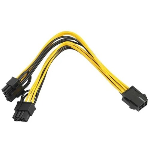 Переходник питания для видеокарт 6 PIN PCI-E (мама) на 2 x 8 PIN (2 + 6 PIN) (папа) PCI-E