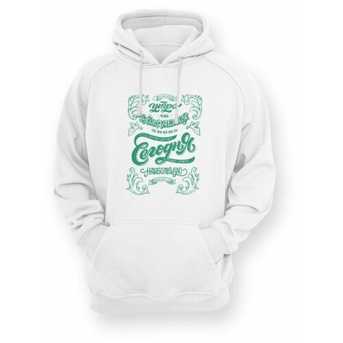 фото Худи goodbrelok, размер 30, белый, зеленый