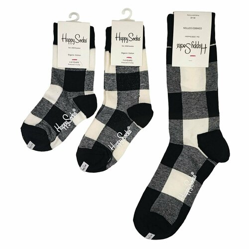 фото Носки happy socks, размер 36/40, черный, белый, серый