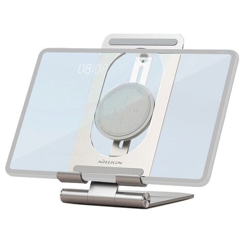 фото Подставка с беспроводной зарядкой nillkin powerhold для планшета серебро