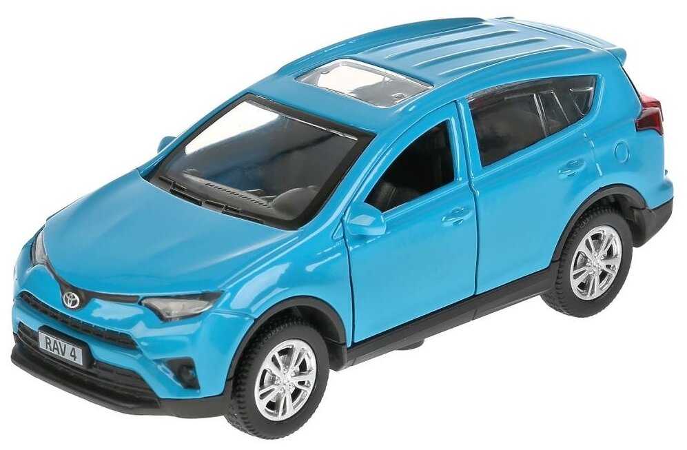 Легковой автомобиль ТЕХНОПАРК Toyota RAV4 1:40, 12 см, синий - фотография № 1