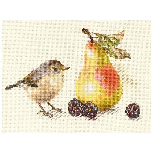 Алиса Набор для вышивания Птичка и груша (5-23), разноцветный, 11 х 17 см набор для вышивания алиса 5 23 птичка и груша