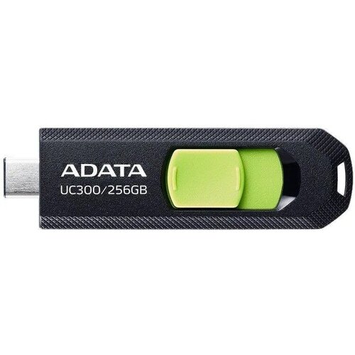 Флеш Диск A-Data 256Gb Type-C UC300 ACHO-UC300-256G-RBK/GN USB3.2 черный/зеленый флеш диск a data 128gb type c uc300 acho uc300 128g rbk gn usb3 2 черный зеленый