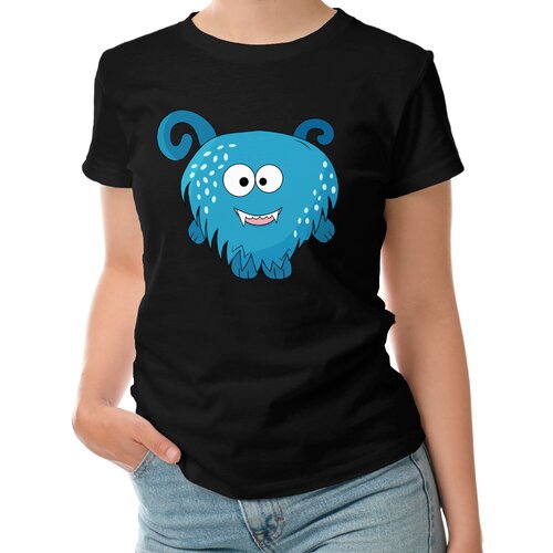 фото Женская футболка «синий монстрик. для детей» (2xl, белый) roly