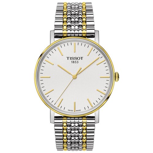 наручные часы tissot t classic белый серебряный Наручные часы TISSOT T-Classic, серебряный, белый