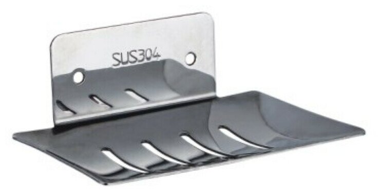 фото Potato Мыльница-решетка для ванной настенная / нержавеющая сталь / хромированная