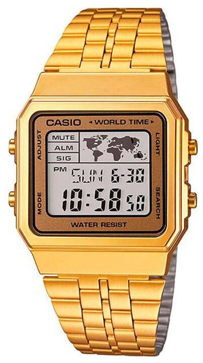 Наручные часы CASIO Vintage, золотой, серый