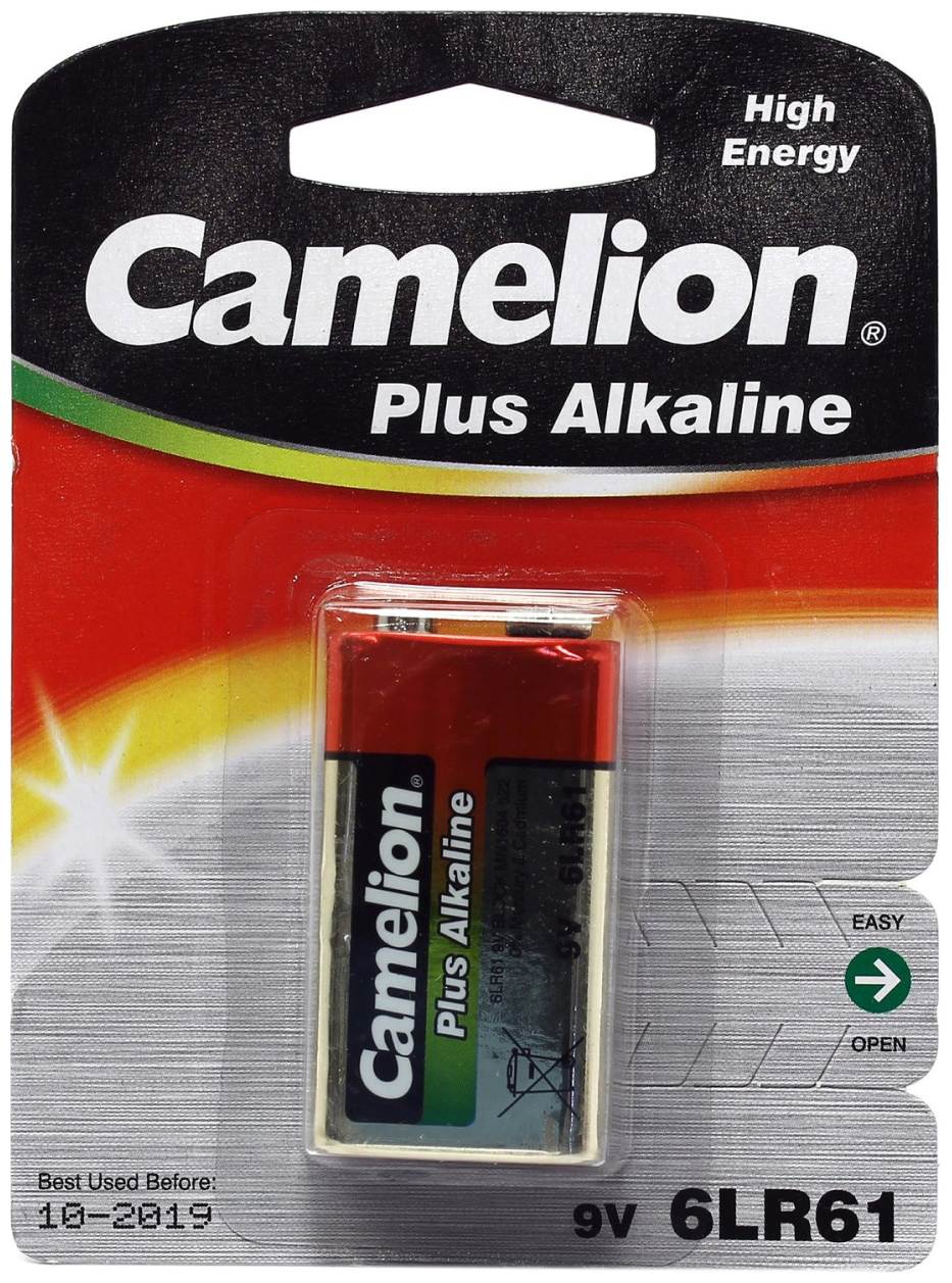 Батарейка Крона щелочная Camelion 6LR61-BP1 9V 1 шт