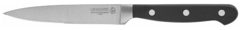 Нож для стейка LEGIONER Flavia 122 мм лезвие из молибденванадиевой стали пластиковая рукоятка (47926)