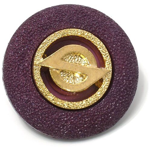 Пуговицы на ножке 18 мм фиолетовые вставка под золото 10 шт в упаковке Для женской и детской одежды Для шитья и рукоделия 270₽