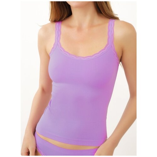 фото Майка seamlessflex canotta romantic, pesca (кремовый), 4-l/xl