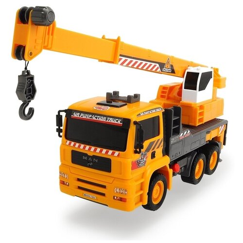 автокран dickie toys mega crane 3462412 1 4 120 см желтый Автокран Dickie Toys AirPump 3806003029, 31 см, желтый/черный