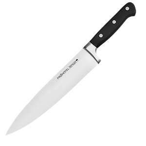 Нож поварской «Проотель»; сталь нерж, пластик, L=390/255, B=50мм; черный, металлич, Prohotel, QGY - AG00801-03