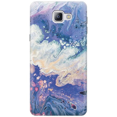 фото Cиликоновый чехол на samsung galaxy a9 / самсунг а9 с принтом "фиолетовый мрамор" gosso