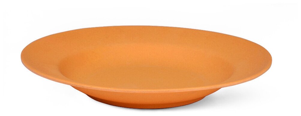 Тарелка Fissman 23x3,6 см Глубокая, цвет Оранжевый (бамбуковое волокно) (8997)
