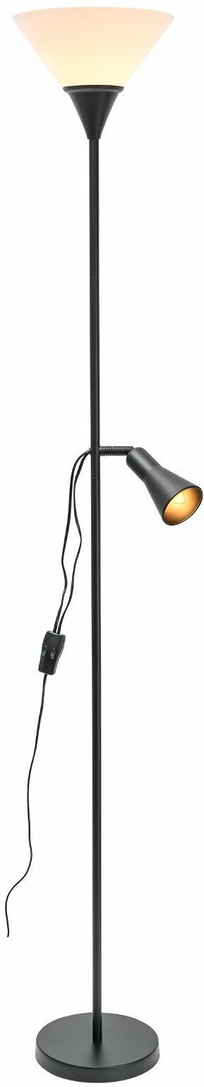 фото Светильник напольный HT-739B, ARTSTYLE, черный, с 2 плафонами, металл, E27/Е14