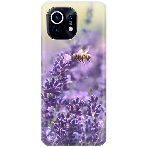 фото Re:pa накладка transparent для xiaomi mi 11 с принтом "пчела и цветок"