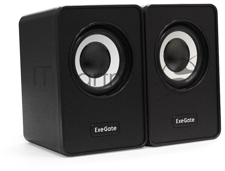 Exegate EX287054RUS Акустическая система 2.0 ExeGate Disco 120 (питание USB, 2х3Вт (6Вт RMS), 100-20000Гц, черный)