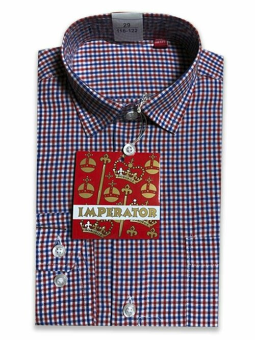 Школьная рубашка Imperator, размер 104-110, мультиколор