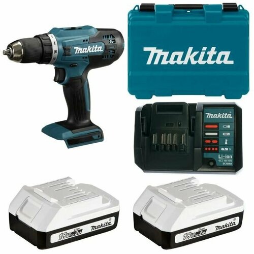 Аккумуляторная дрель-шуруповерт Makita G-серия 18В 13мм 4224Нм 2х20Ач зу 1130000₽