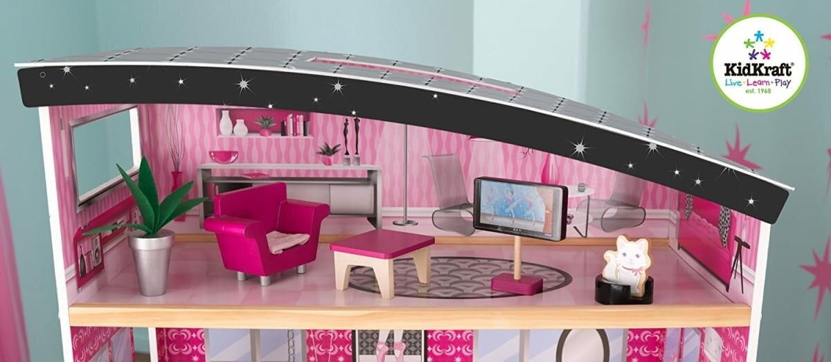 Большой кукольный дом KidKraft для Barbie (Барби) Сияниес мебелью - фото №12