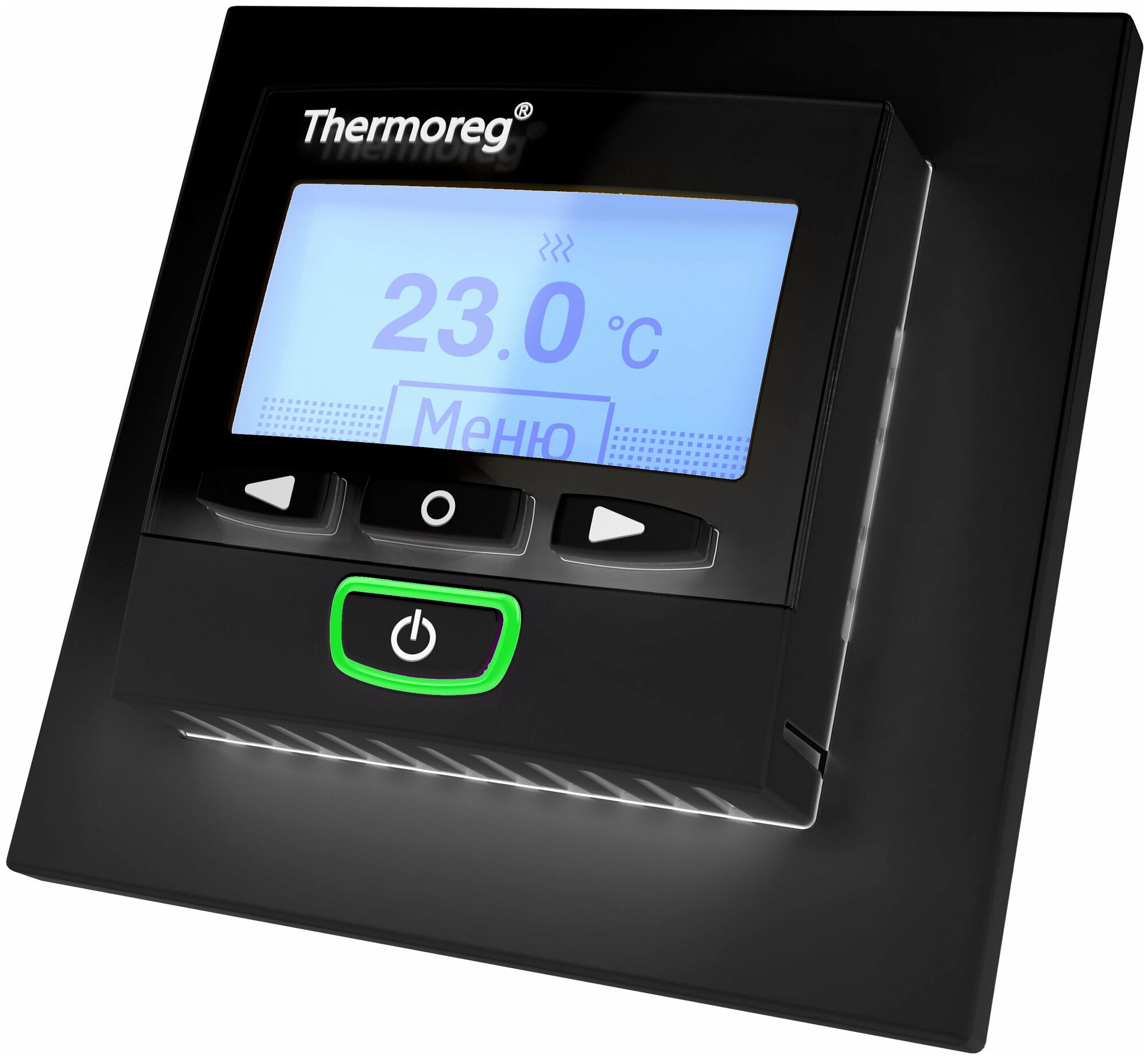 Терморегулятор Thermoreg TI-950 Design Программируемый с ЖК дисплеем для систем "теплый пол", черный