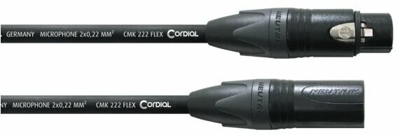 Cordial CPM 5 FM-FLEX микрофонный кабель XLR female/XLR male, разъемы Neutrik, 5,0 м, черный