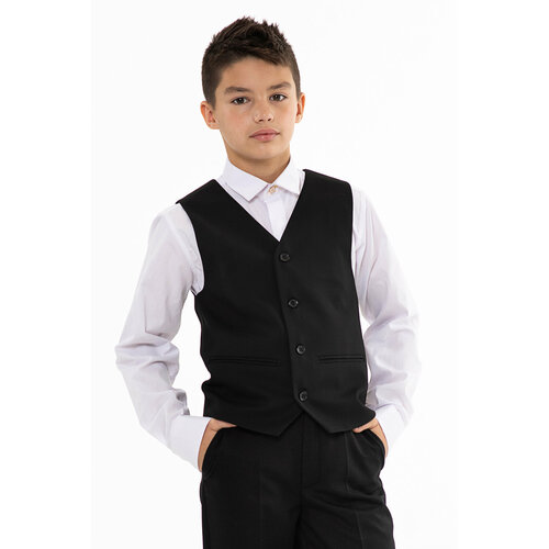 фото Школьный жилет инфанта, размер 140/68, черный