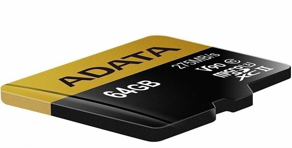 Карта памяти 64GB ADATA Premier ONE microSDXC Class 10 UHS-II U3 V90 275MB/s (SD адаптер) - фото №7