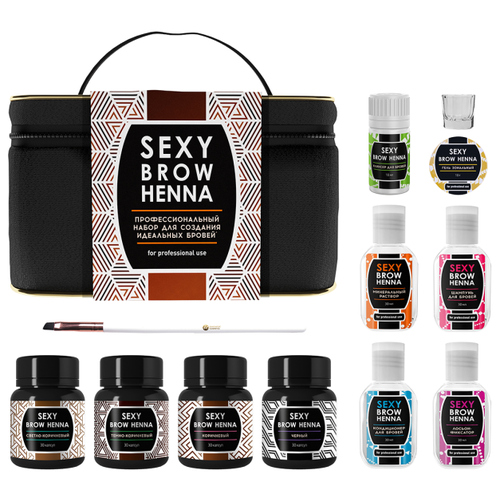 SEXY BROW HENNA Профессиональный набор SSH-00001 sexy brow henna паста для бровей 15 г белый 15 г 1 уп