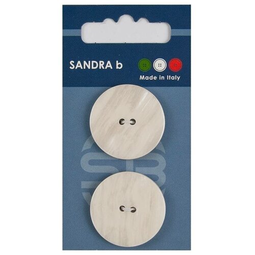 Пуговицы Sandra, белые, 1 упаковка