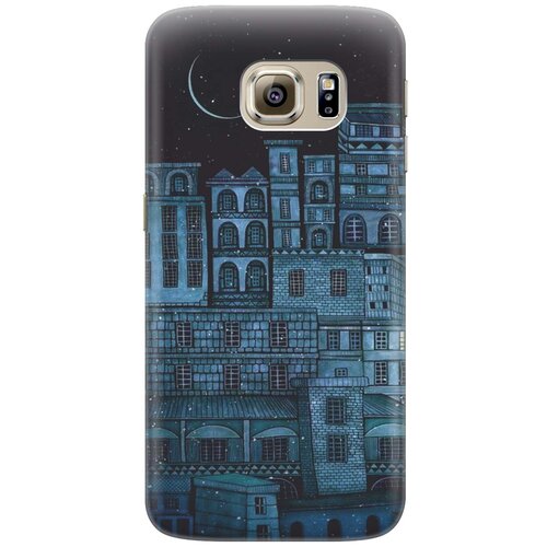 фото Cиликоновый чехол ночь над городом на samsung galaxy s6 edge / самсунг с6 эдж re:pa