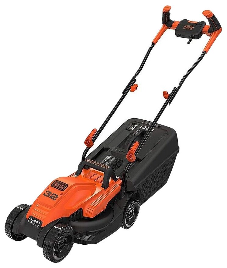 Электрическая газонокосилка BLACK+DECKER BEMW451BH, 1200 Вт, 32 см