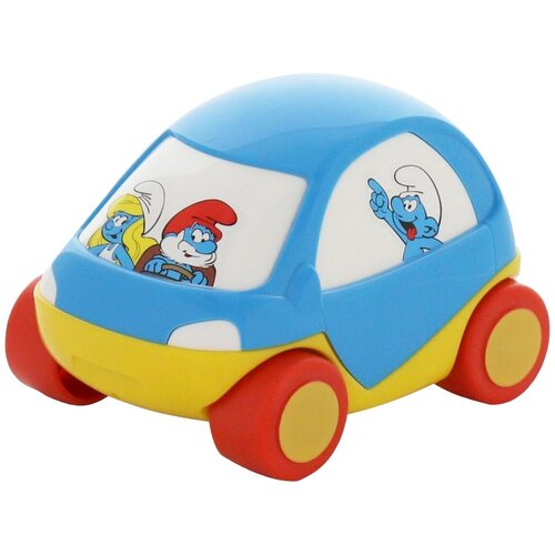Машинка Полесье Смурфики №4 (64530), голубой/желтый ведро полесье смурфики затерянная деревня 3